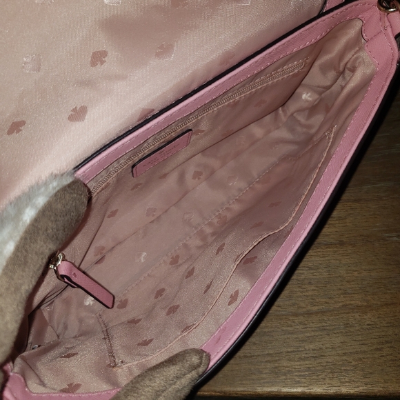 Kate Spade Pink Shoulder Bag w/ Silver Chain Strap - Picture 7 of 9
